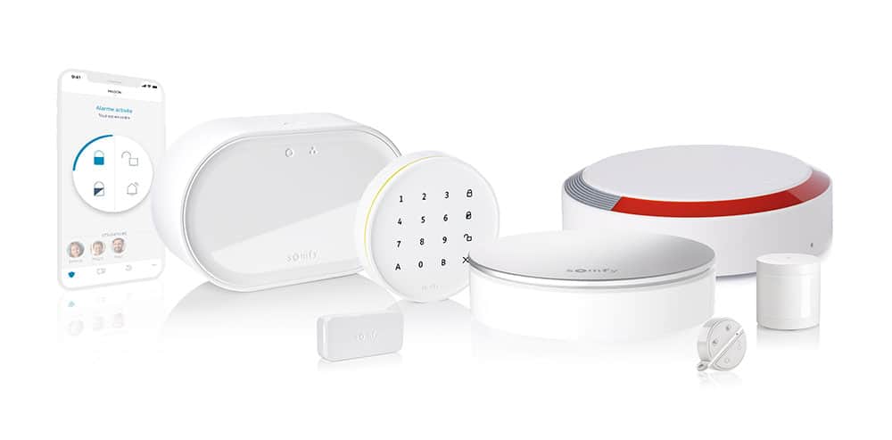 Home alarm + 5 IntelliTAG™ + Détecteur de mouvement intérieur +